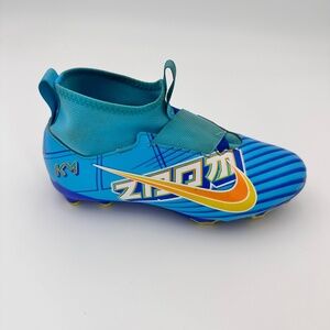 Nike Zoom Mercurial Swoosh Pull On Blue Soccer Cleats Youth Size 5.5